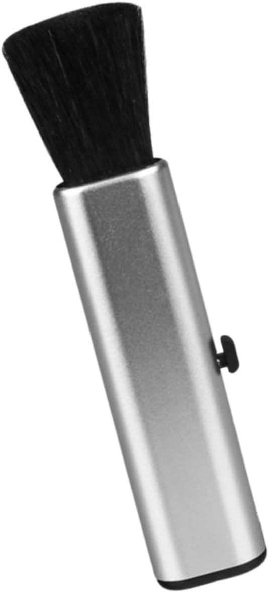 Yardwe Retractable Car Air Vent Cleaning Brush with Soft Bristles, Mini Gap Cleaning Tool for Automotive Air Conditioner and Interior Dust Removal, Portable Silver Car Care Accessory