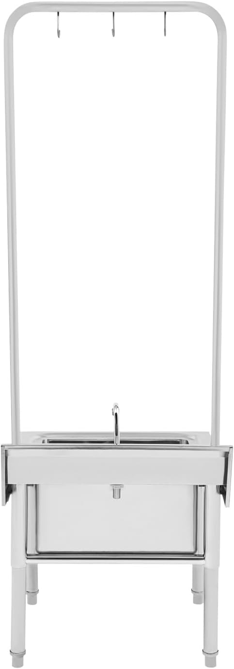 Stainless Steel Floor Mop Sink, Mop sink with Cleaning Tool Rack & Faucet & Drainage, for Laundry Room,Kitchen, Restaurant