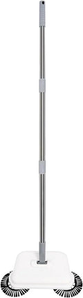 Hand Push Floor Sweeping Machine, Manual Non Electric Carpet Sweeper, 200mm Sweeping Path, 300ml Bin Capacity with Comb for Home, Office, Carpets, Hardwood, Wooden Floors, Laminate
