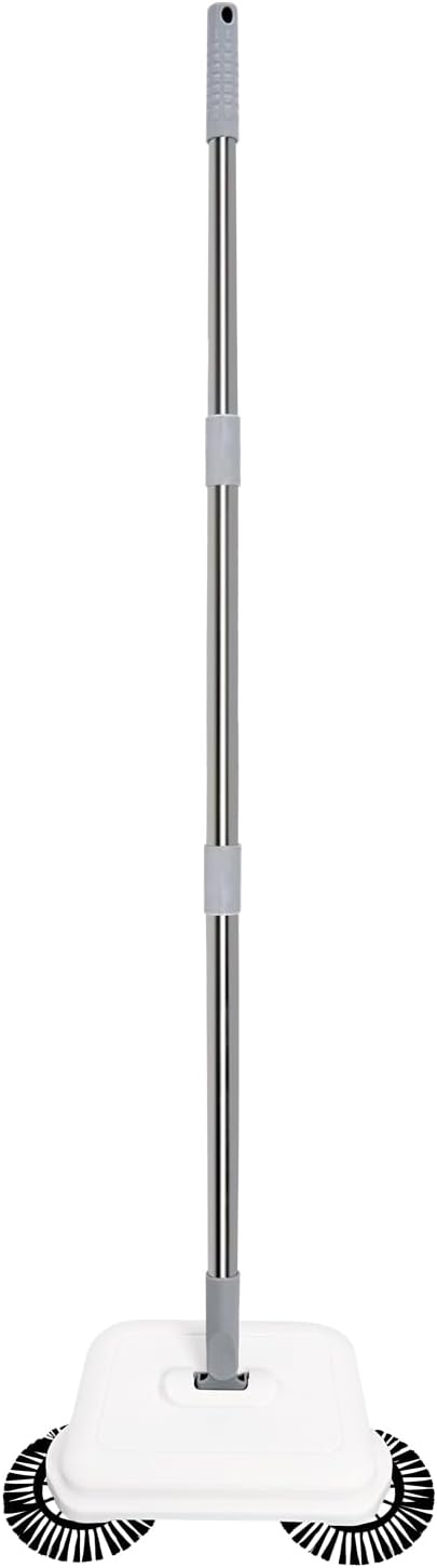 Hand Push Floor Sweeping Machine, Manual Non Electric Carpet Sweeper, 200mm Sweeping Path, 300ml Bin Capacity with Comb for Home, Office, Carpets, Hardwood, Wooden Floors, Laminate
