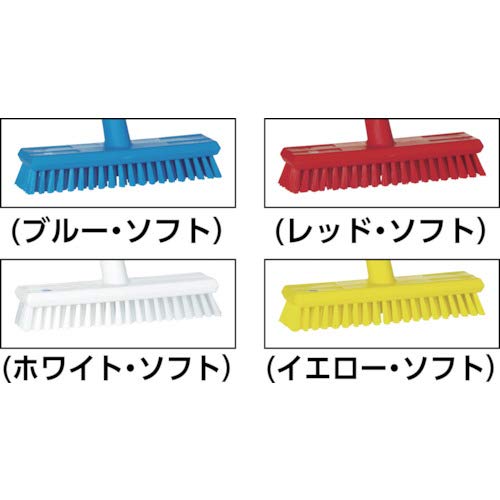 Vikan 70416 Deck Scrub,Waterfed,Stiff,11",PP/PBT,Yellow