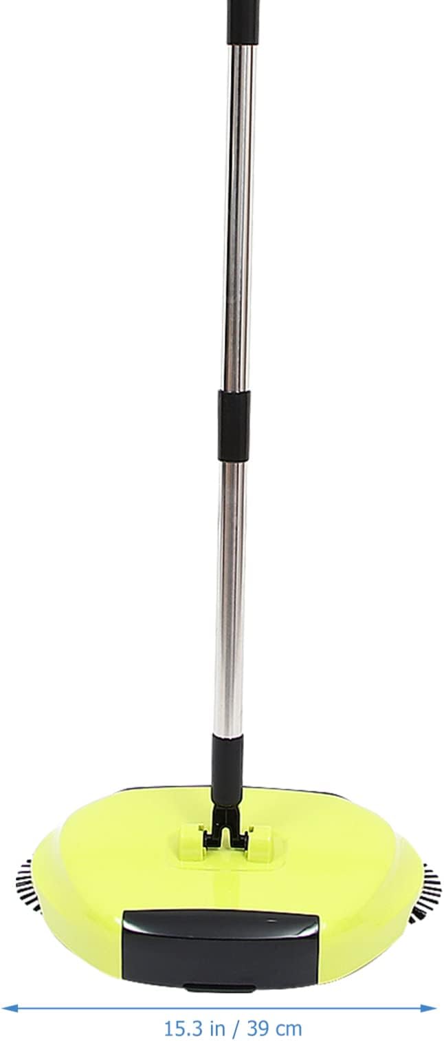 Manual Carpet Sweeper Mini Hand Push Sweeper 3 in 1 Household Cleaning Lazy Dustpan Trash 0¡ã Rotating Floor Cleaning Mop (Random Color)