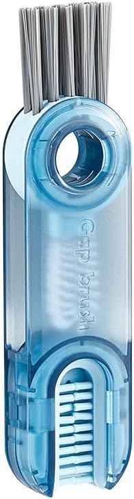 Gap Cleaning Brush – Silicone & Plastic Deep Cleaner for Bottles, Keyboards, Mugs & Glass – Compact Pocket-Size Design, Easy to Carry, Strong Decontamination (Green, Grey, Blue) (Green Blue & Grey, 3)