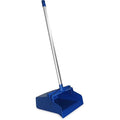 SPARTA Upright Dustpan with Aluminum Handle, Serrated Edge for Broom Combing, Secure Yoke Lock with Easy Storage Hanging Hole for Commercial Cleaning, Plastic, 30 Inches, Blue, (Pack of 6)