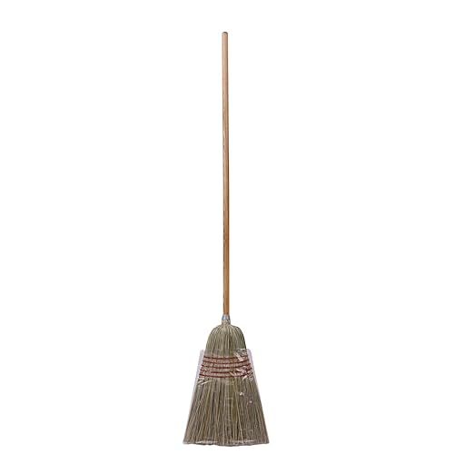 Boardwalk Corn/Fiber Brooms, Corn/Yucca Bristles, 53.5" Overall Length, Natural, 6/Carton