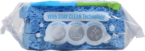 Scotch-Brite Scrub Dots Non-Scratch Scrub Sponge, Rinses Clean, for Washing Dishes and Cleaning Kitchen, 3 Scrub Sponges (Pack of 2)