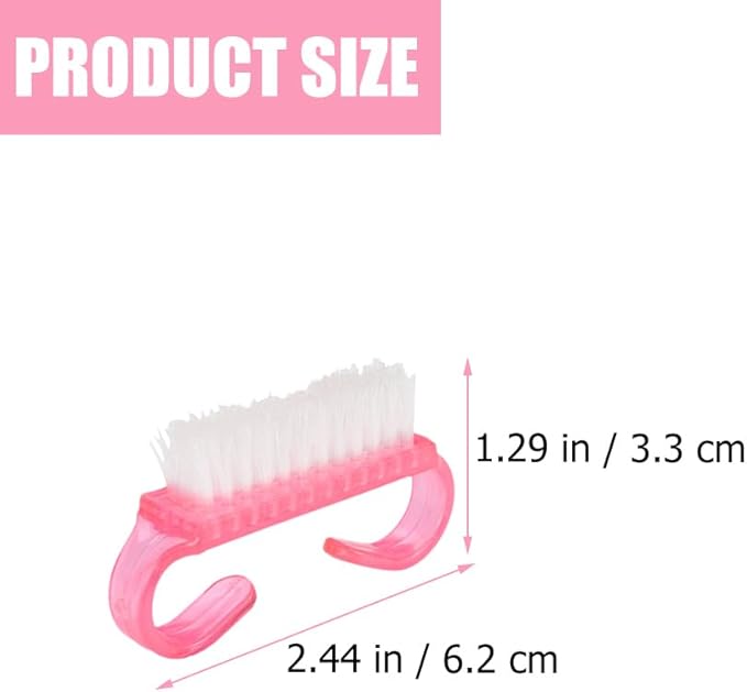 Nail Cleaning Brush, 12pcs Hand Grip Plastic Scrubbing Brush with Soft Bristles Fingernail Cleaning Manicure Supplies for Hands Feet Nails