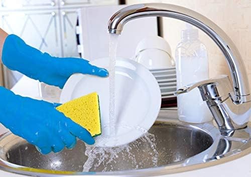 Scrubee Heavy Duty Scrub Sponge with Scouring Pad, Kitchen Dishwashing, Sink, Pot and Frying Pan Cellulose Scrubber Sponge Non Scratch. by Superio… (4.5" 12 Pack)
