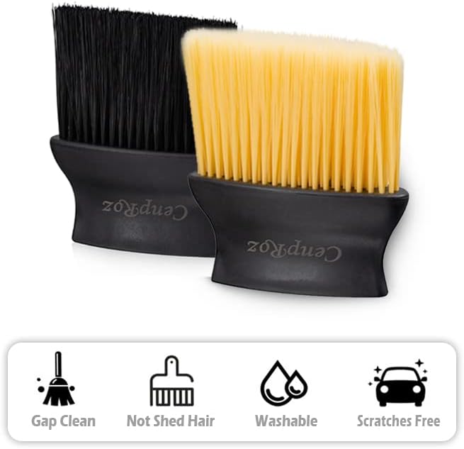 Car cleaning Brush, Car Interior And Exterior Air Vents Cleaning Brush, Car Interior Dust Removal Brush, Suitable For Household Appliance Surface, Gap, Keyboard Dust removal, Scratches Free (B&Y)