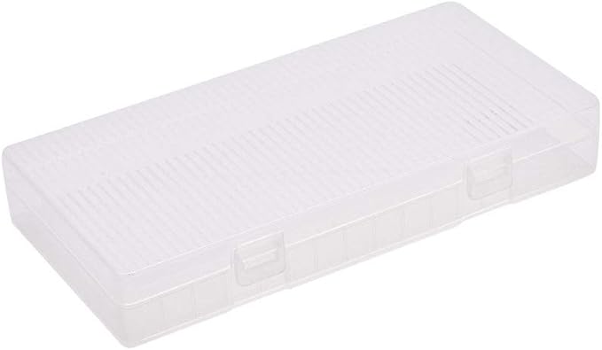 Fielect 8 x 18650 Battery Storage Case Holder Organizer Box Transparent