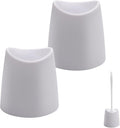 2-Pack Toilet Brush Holder Only, The Crisp White Toilet Brush Holder is Suitable for Many Toilet Brushes and can Effectively Conceal The Toilet Brush, for Bathroom/Restroom Storage