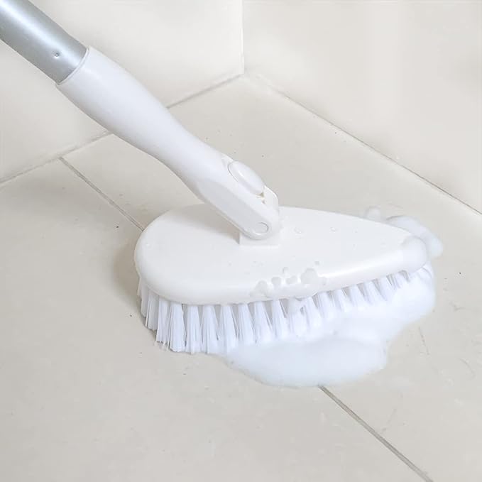 Qaestfy Bathtub Brush Refill Replacement Shower Tub and Tile Cleaning Lock in Place Scrub Brushes Head for Bathroom Wall Floor Scrubbing Compatiable with QAE008 & QAE002 Model QAE007