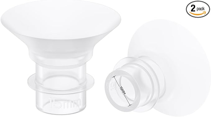 eufy Security Original 15mm Sizing Inserts (2-Pack) for Wearable Breast Pump S1/S1 Pro/E10/E20, Silicone Sizing Inserts, Easy to Install and Use, Comfortable and Precise Fit for Better Suction