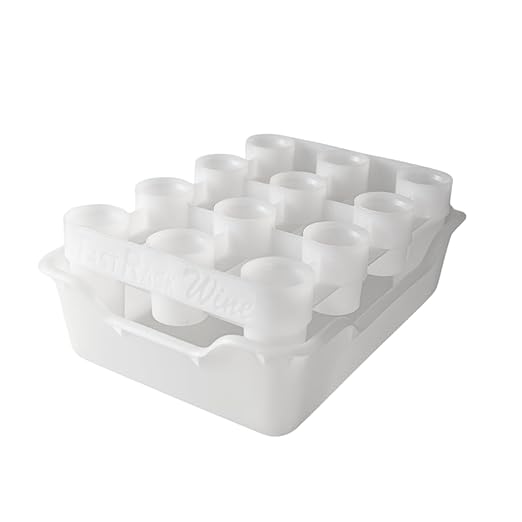 FASTFERMENT - 12-Bottle Drying Rack & Tray| Bottle Drying Tree Alternative | Dry & Store your Wine or Bomber/Belgian Bottles | Stackable | White | Dishwasher Safe | Home Brewing Supplies