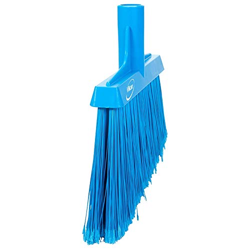 Vikan 29163 Flagged, Soft Angled Broom Blue