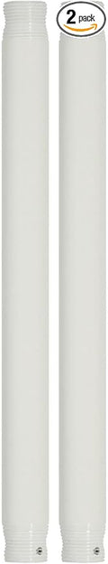 Westinghouse Lighting 7725400 Ceiling Fan Down Rod 24 Inch White/Satin White Finish (Pack of 2)