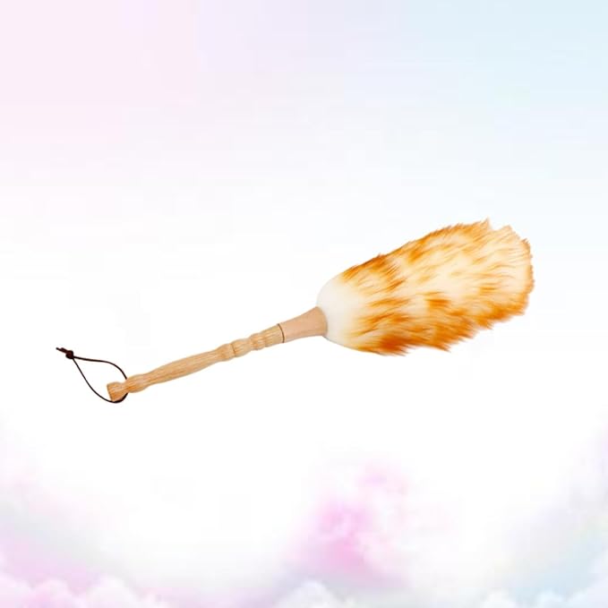 Electrostatic Dust Wool Duster Brush for Home Cleaning, Static Dust Removal Tool with Soft Lambswool, Suitable for Furniture, Ceilings, and Electronics