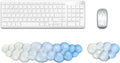 YOWKA Ergonomic Wrist Rest Set for Keyboard and Mouse, Cooling Gel Support (Blue)