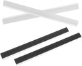 GLEAVI 4pcs Rubber Dustpan Lip Replacement Strips Flexible Rectangle Edge Seal for Dustpan Repair Heavy Duty Accessory for Home Use and Garbage Collection