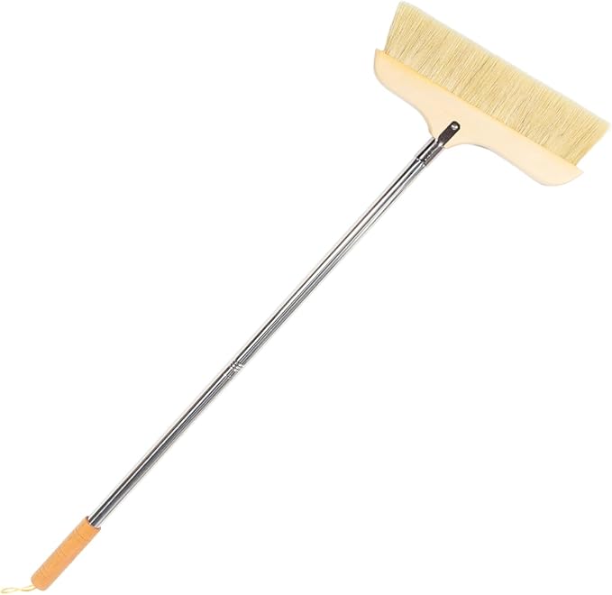 Anti-Static Broom Soft Bristle Brush Sweeping Brooms for Kitchen Bedroom Bathroom Wooden Handle