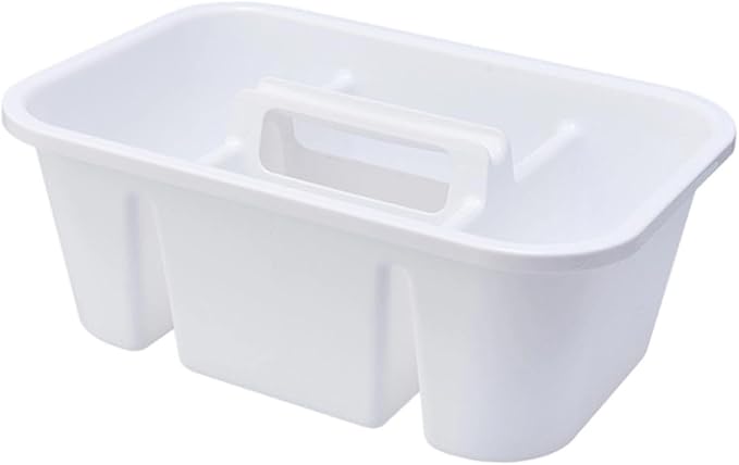 Cleaning Tool Carry Case Tool Collection Lightweight Home Use Compartments Storage, White