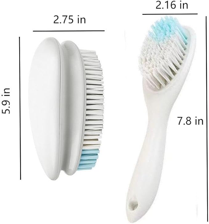 3 Pack Scrub Brushes, Laundry Stain Brush,Household Cleaning Washing Brush Scrubbing Brushes for Clothes Shoes (White)