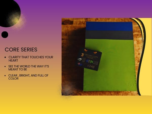 Extra Large Microfiber Screen Cleaning Cloths | 3 Packs | 12"x12", 230 GSM | Australian Designed | Eyeglass, Glasses, Camera, Screen, TV, Laptop & Headset Cleaning Cloths | Core Series