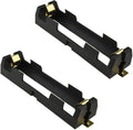 HAHIYO 18650 1 Slot Battery Holder Clip Storage Case Copper Good Contacts 3.7V DIY Charging Power Not Leak Secure Snug Hold Wide Tab Easy Solder Remove for Circuit PCB SMT Parallel Pin 2PCS