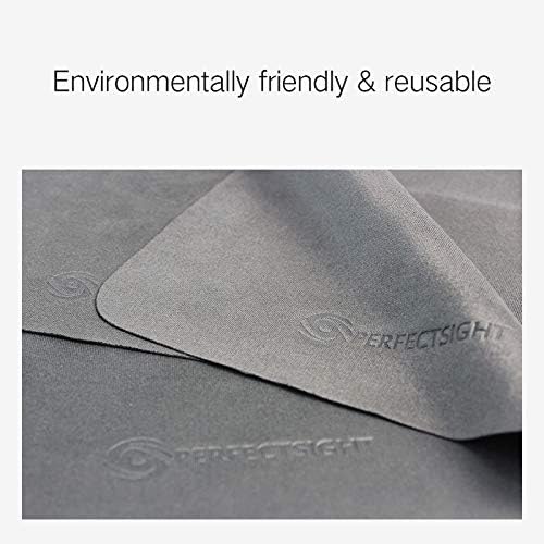 PERFECTSIGHT Microfiber Cleaning Cloth | Eyeglass Lens Cleaner [6 Pack, 5.7x6.7 Inch] Glasses, Phone, Camera, Computer Screen Cleaning | Safe for All Coated Lenses
