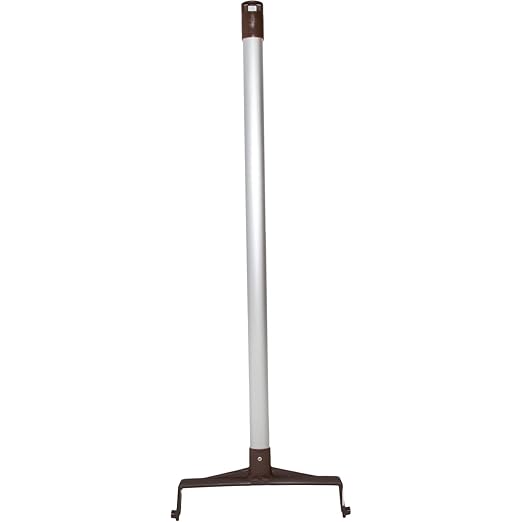 SPARTA Upright Dustpan with Aluminum Handle, Serrated Edge for Broom Combing, Secure Yoke Lock with Easy Storage Hanging Hole for Commercial Cleaning, Plastic, 30 Inches, Brown, (Pack of 6)