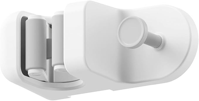 So Nice Mop and Broom Holder (No Drill & Strong Adhesive) Wall Mount with Key Hook, All-in-One Organizer for Bathroom & Kitchen (Holds Towels & Sponges), Fits 0.75-1.2 Inch Handles, White
