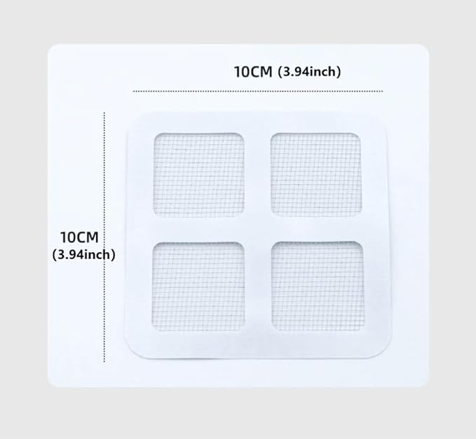30-Pack Disposable Shower Drain Hair Catchers, Mesh Sticker Covers for Bathroom, Tub, Sink & Laundry to Catch Human and Pet Hair