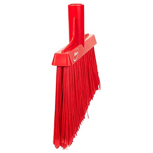 Vikan 29164 Flagged, Soft Angled Broom Red