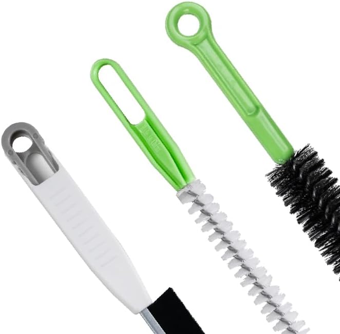 3 Pcs Upgraded Cleaning Brush Kit - Flexible Sewer Drain Brush, Long Pipe Cleaner, Crevice Cleaning Tool with Tweezers, Durable Hard Bristles, Ideal Scrubber for Kitchen, Bathroom, Toilet, Vents