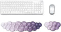 YOWKA Ergonomic Wrist Rest Set for Keyboard and Mouse, Cooling Gel Support (Purple)