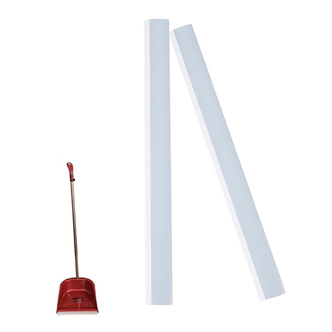 NICENEEDED 2Pcs Plastic Strip Replacement for Dustpan, 10.2" Clip-On Dustpan with Rubber Lip, Inlet Soft Pressing Strips Dustpans Edge Bar Garbage Shovel Closing Edges Straps