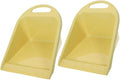 Garneck Handheld Dustpan and Small Plastic Dust Pan with Handle, 2pcs Set in Lime Yellow, Portable Trash Collector for Home and Office Desk Cleaning