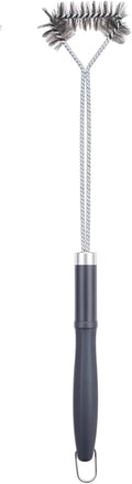 SUNRISE Fryer Brush with Long Handle (Stainless Steel with Plastic Handle, Single Brush)