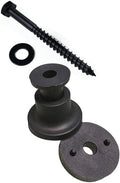 Homacer Sliding Barn Door Hardware Black Rustic Adjustable Spacer, Washer and Lag Bolt Set-Set of 5