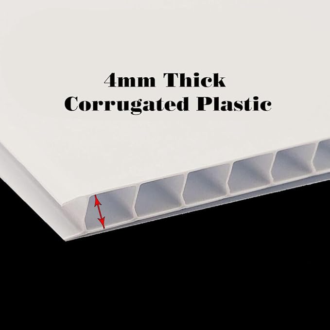 Dustpan For Sale Whte Red Black Folding Coroplast A-Frame Double-Sided 23in x23in