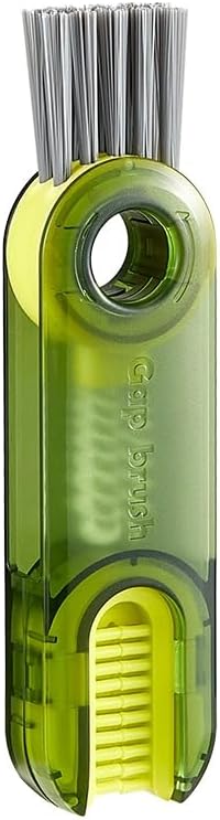 Gap Cleaning Brush – Silicone & Plastic Deep Cleaner for Bottles, Keyboards, Mugs & Glass – Compact Pocket-Size Design, Easy to Carry, Strong Decontamination (Green, Grey, Blue) (Green Blue, 2)