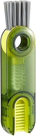Gap Cleaning Brush – Silicone & Plastic Deep Cleaner for Bottles, Keyboards, Mugs & Glass – Compact Pocket-Size Design, Easy to Carry, Strong Decontamination (Green, Grey, Blue) (Green, 3)