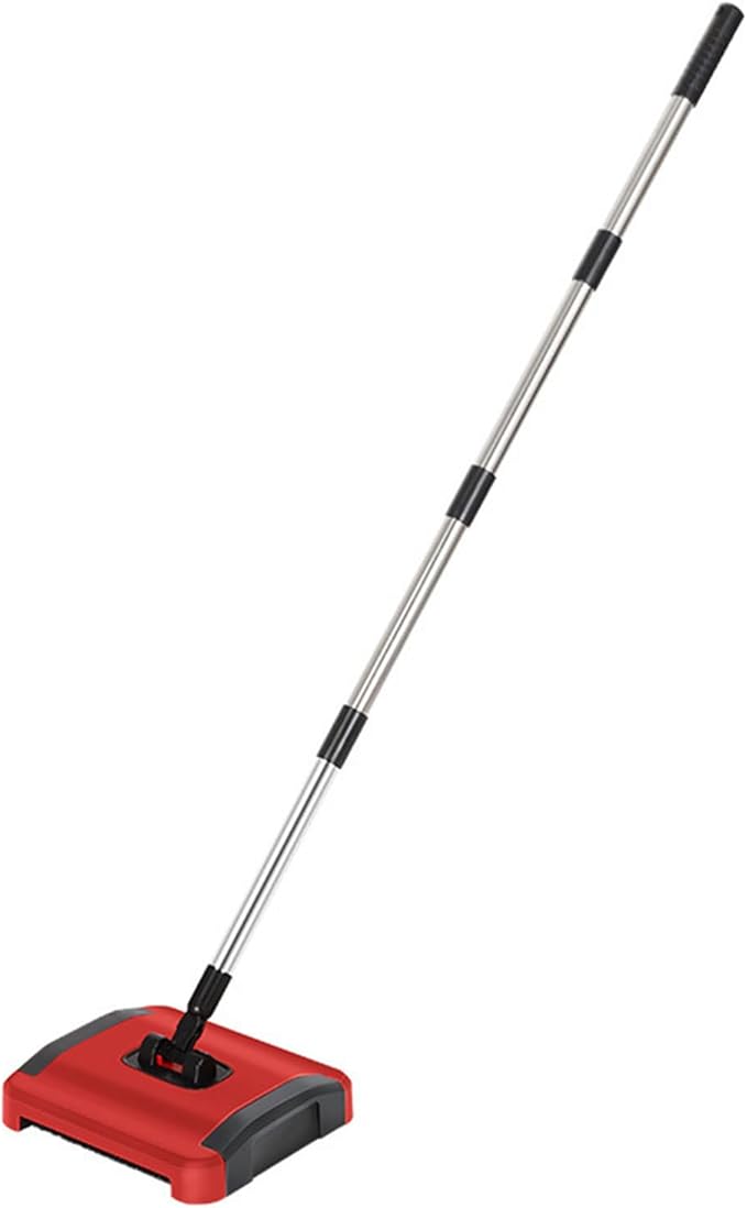 Household Sweeping Machine Carpet Sweeper Broom Manual Floor Sweeper Broom Efficient Rotatory Brush Brush Built-in Large-Capacity Trash Can