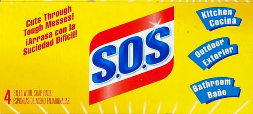 S.O.S. Steel Wool Soap Pads, 4 Count