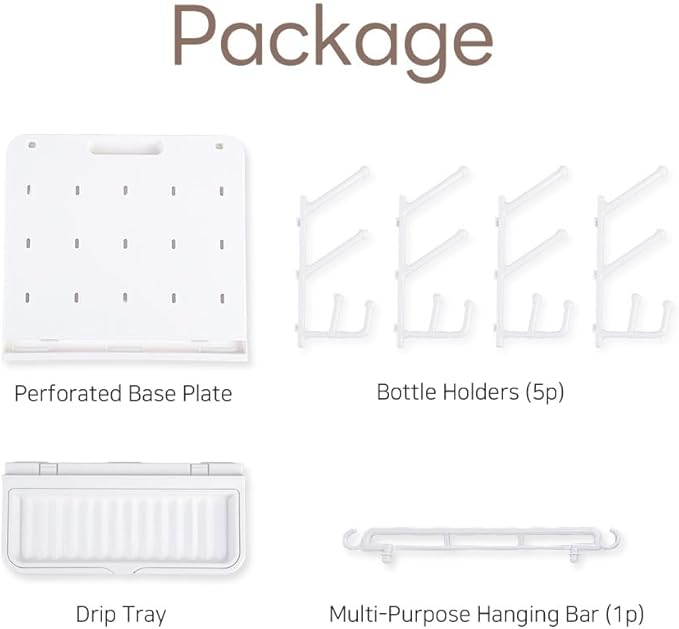 LUNELL Baby Bottle Drying Rack, Vertical Space-Saving Organizer for Countertop, Holds Bottles, Brushes, Pacifiers,Ivory White
