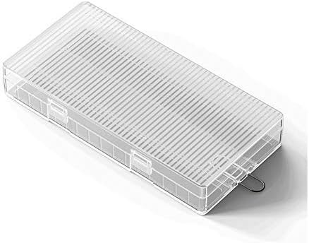 Fielect 8 x 18650 Battery Storage Case Holder Organizer Box Transparent