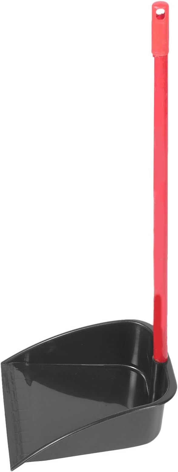 EXCEART Household Dustpan with Long Handle Upright Plastic Garbage Shovel for Easy Cleaning Large Capacity Dust Pan for Home Office Balcony Garage and Hotel Use 27.95In
