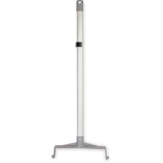 SPARTA Upright Dustpan with Aluminum Handle, Serrated Edge for Broom Combing, Secure Yoke Lock with Easy Storage Hanging Hole for Commercial Cleaning, Plastic, 30 Inches, Gray, (Pack of 6)