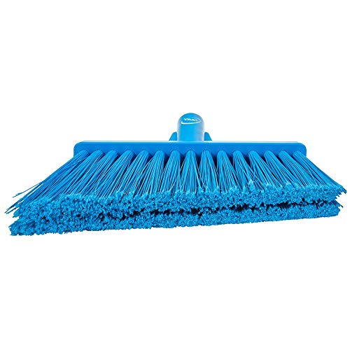 Vikan 29163 Flagged, Soft Angled Broom Blue