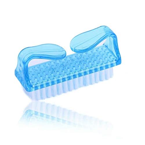 Leline's Nail Brush, 2 Pieces Handle Grip Nail Cleaner Brush, Soft Kids Nail Brush, Purple and Blue